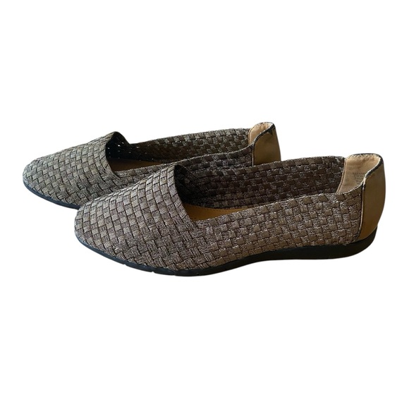 Bronze Gold‎ Comfortview Metallic Woven Slip-On Shoes Size 7W - Picture 5 of 7